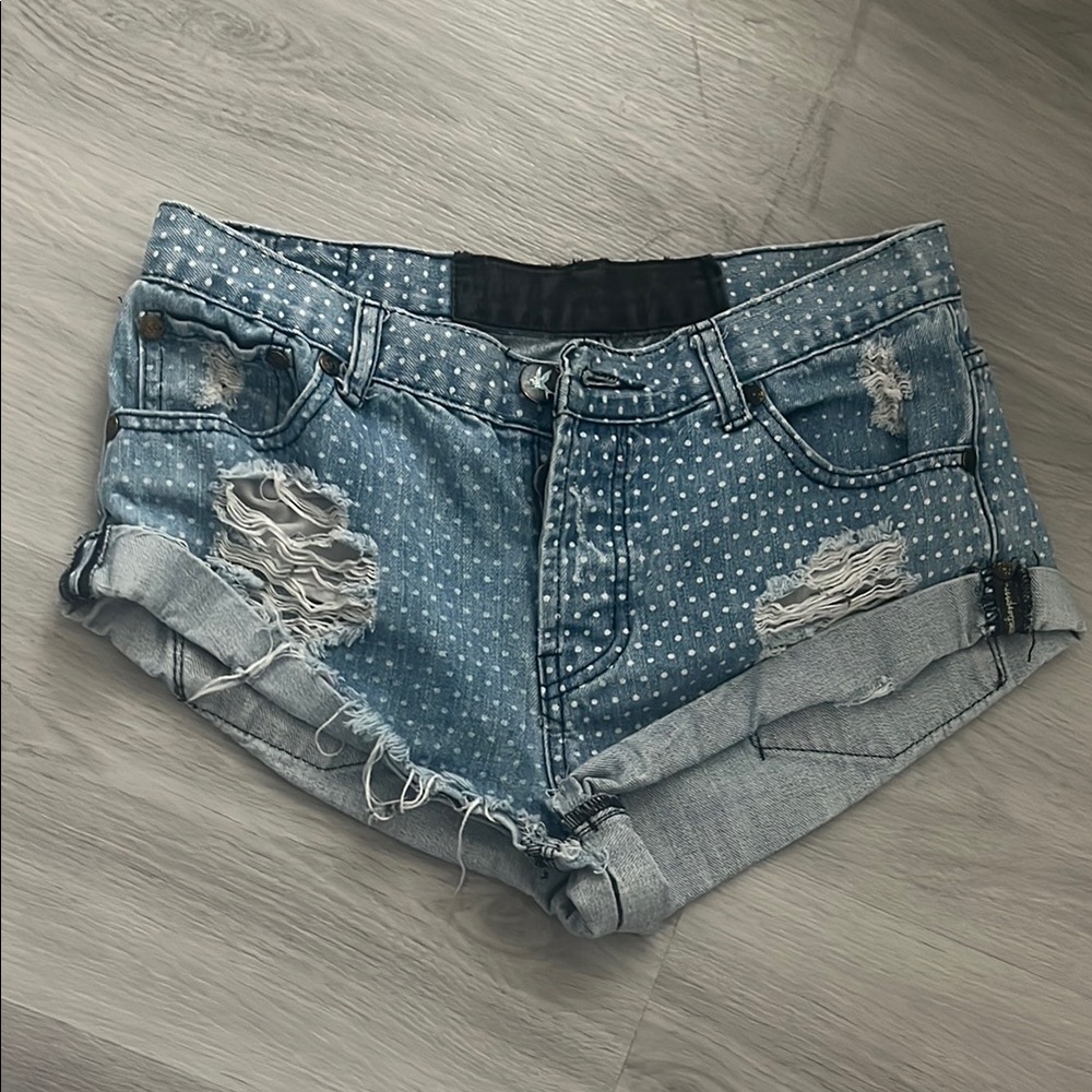 Women's Blue Denim Shorts